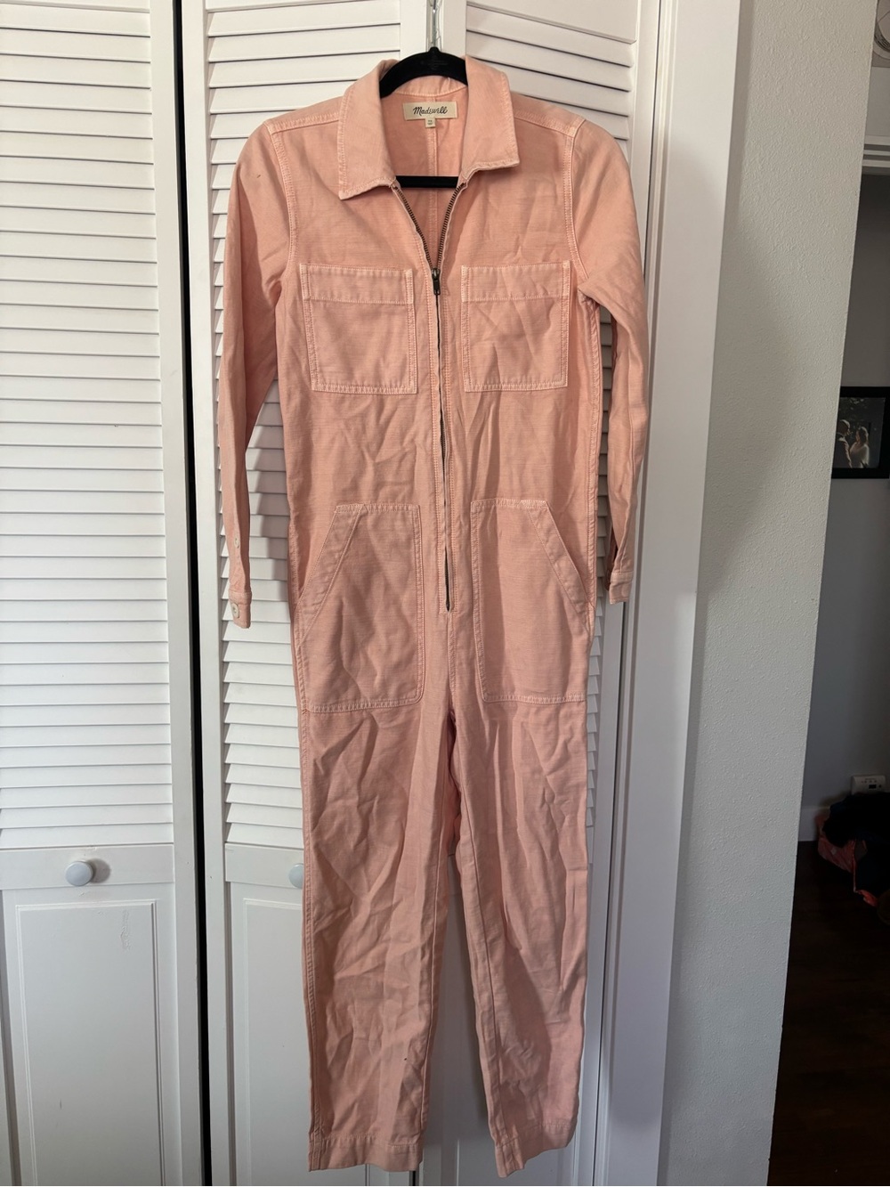 Madewell Blush Utility Zip Jumpsuit